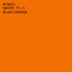 #F26F01 - Blaze Orange Color Image